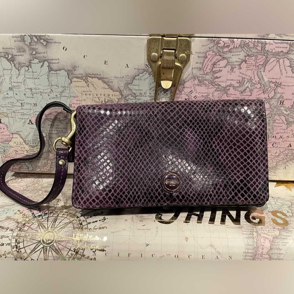 Coach Snakeskin Wristlet